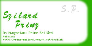 szilard prinz business card
